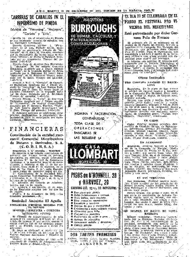 ABC MADRID 12-12-1961 página 77