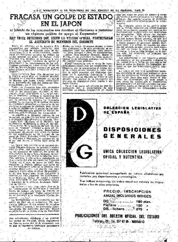 ABC MADRID 13-12-1961 página 55