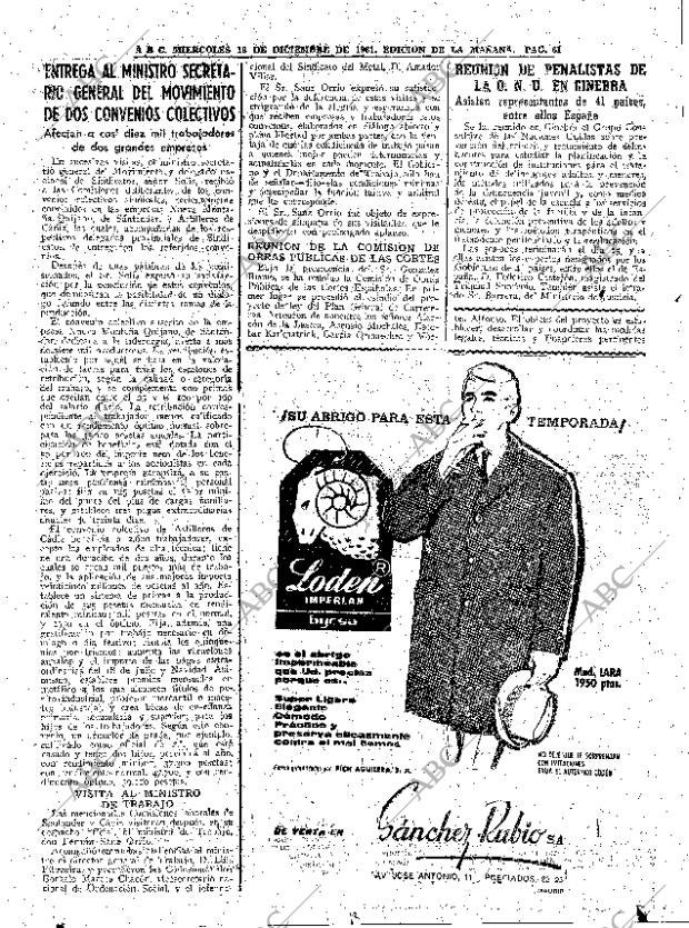 ABC MADRID 13-12-1961 página 61