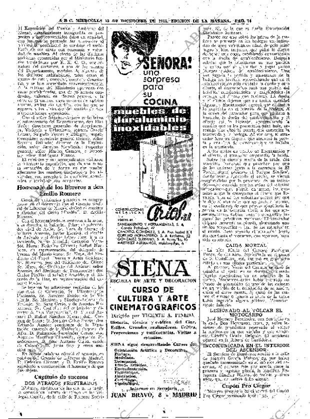 ABC MADRID 13-12-1961 página 74