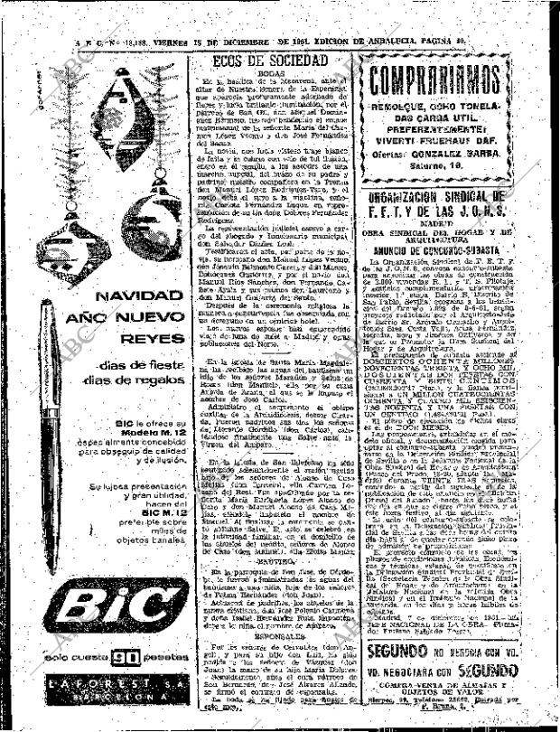 ABC SEVILLA 15-12-1961 página 40