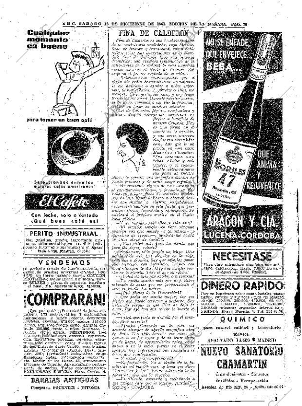 ABC MADRID 16-12-1961 página 70