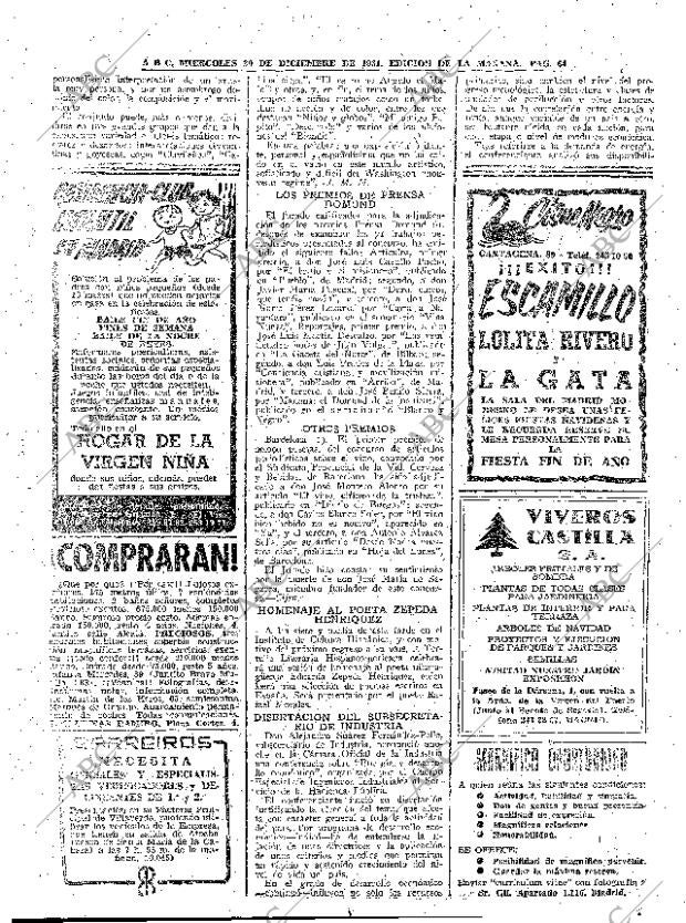 ABC MADRID 20-12-1961 página 64