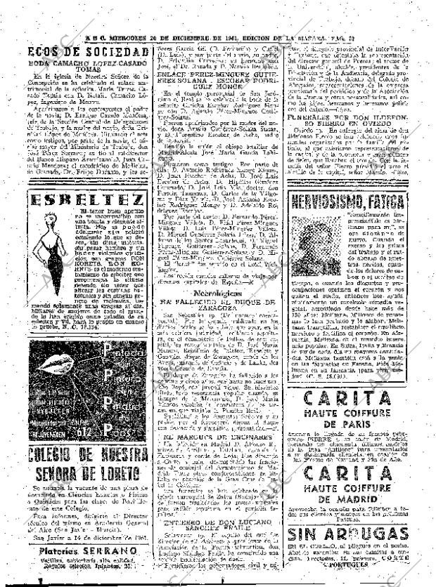 ABC MADRID 20-12-1961 página 70