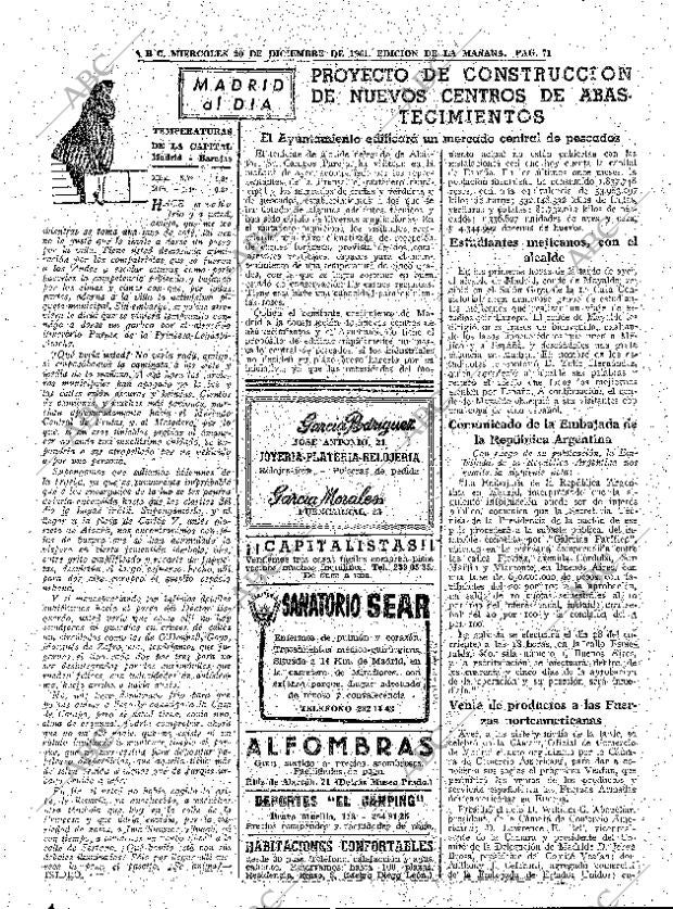 ABC MADRID 20-12-1961 página 71