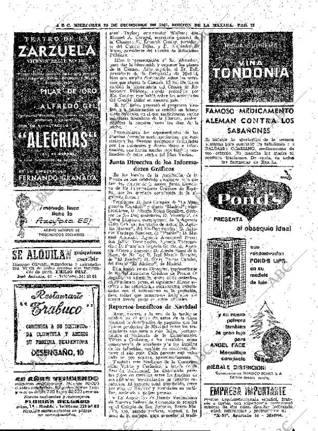 ABC MADRID 20-12-1961 página 72