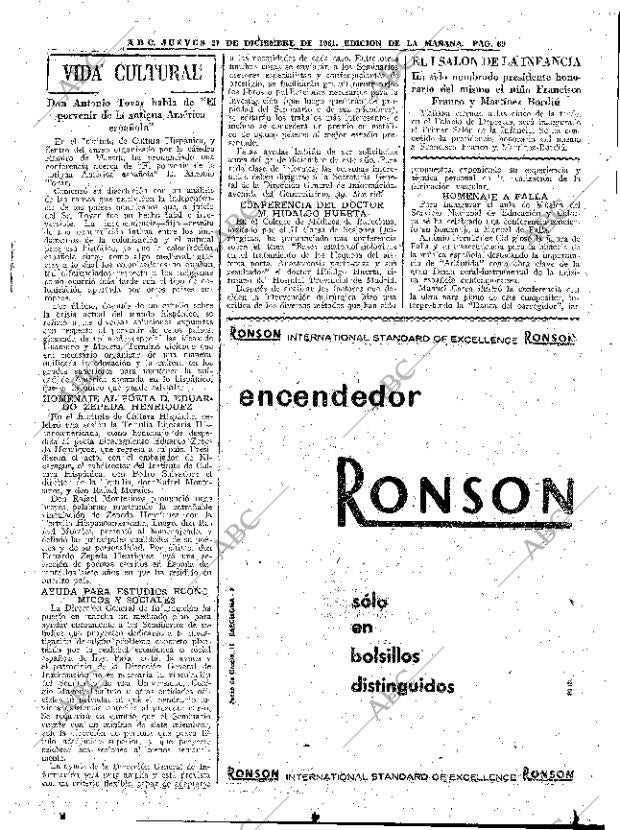 ABC MADRID 21-12-1961 página 69
