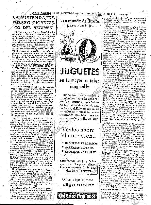 ABC MADRID 22-12-1961 página 50