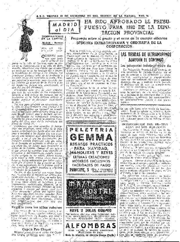 ABC MADRID 22-12-1961 página 71