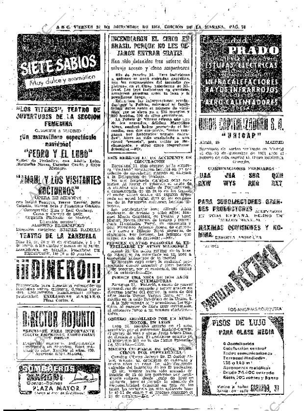 ABC MADRID 22-12-1961 página 74