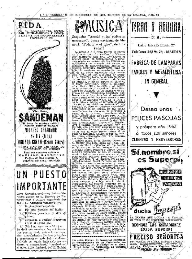 ABC MADRID 22-12-1961 página 80