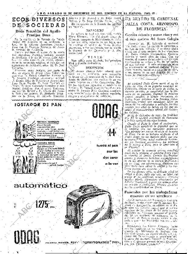 ABC MADRID 23-12-1961 página 67