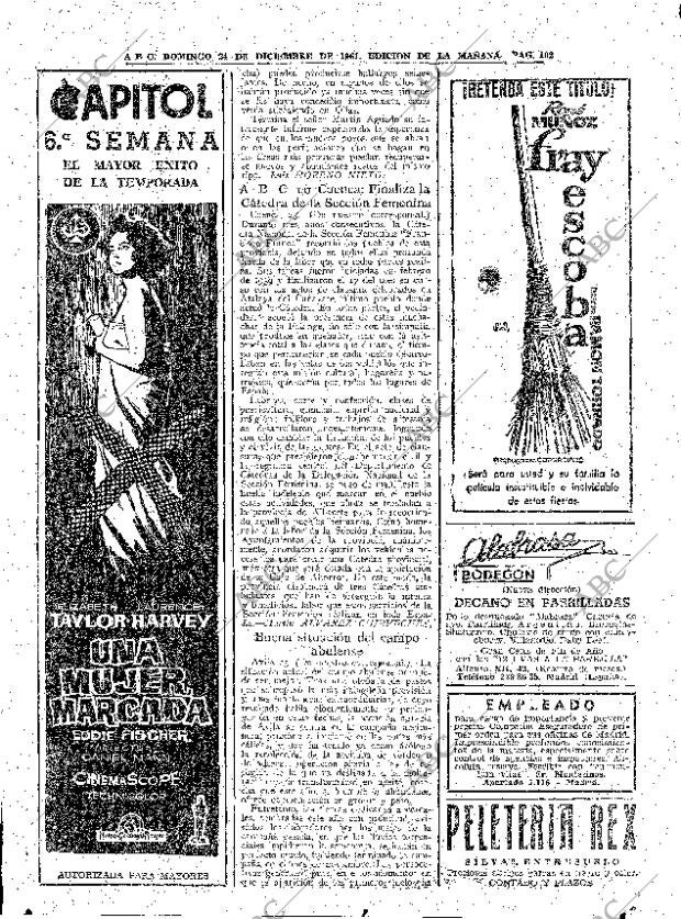 ABC MADRID 24-12-1961 página 102