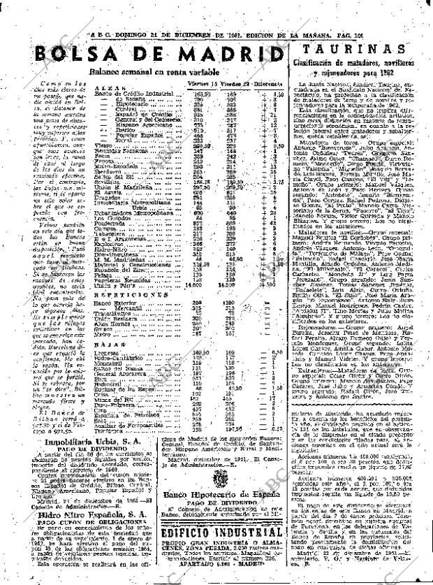 ABC MADRID 24-12-1961 página 109