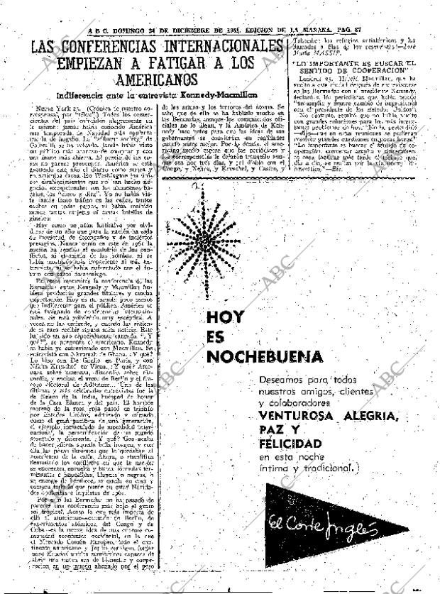 ABC MADRID 24-12-1961 página 87