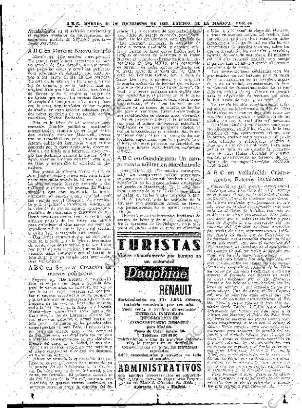 ABC MADRID 26-12-1961 página 64