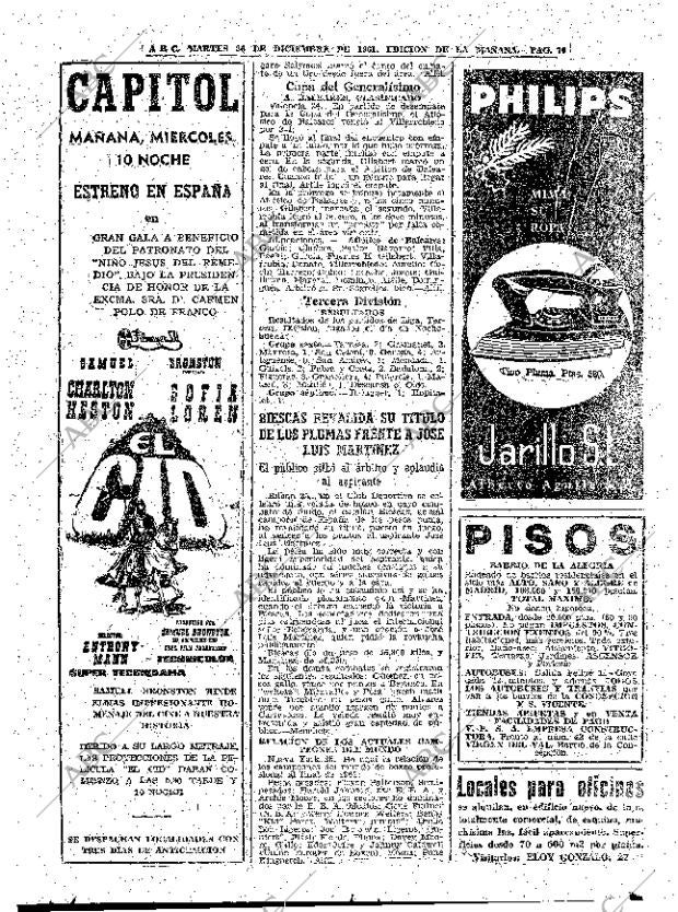 ABC MADRID 26-12-1961 página 70