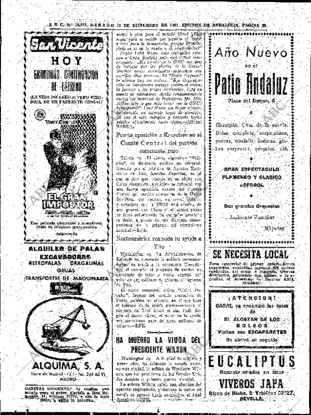 ABC SEVILLA 30-12-1961 página 38