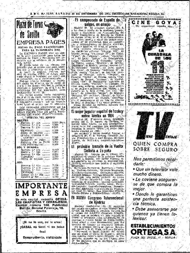 ABC SEVILLA 30-12-1961 página 56