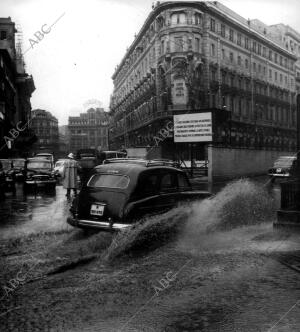 Lluvia A causa de una tormenta en Madrid,