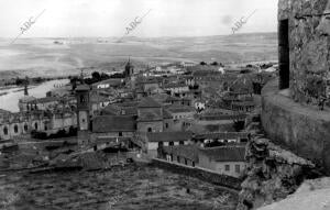 Vista desde el castillo de el pueblo de Alba de Tormes (Salamanca)