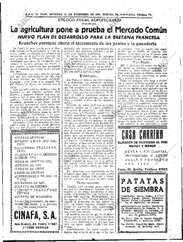 ABC SEVILLA 31-12-1961 página 77