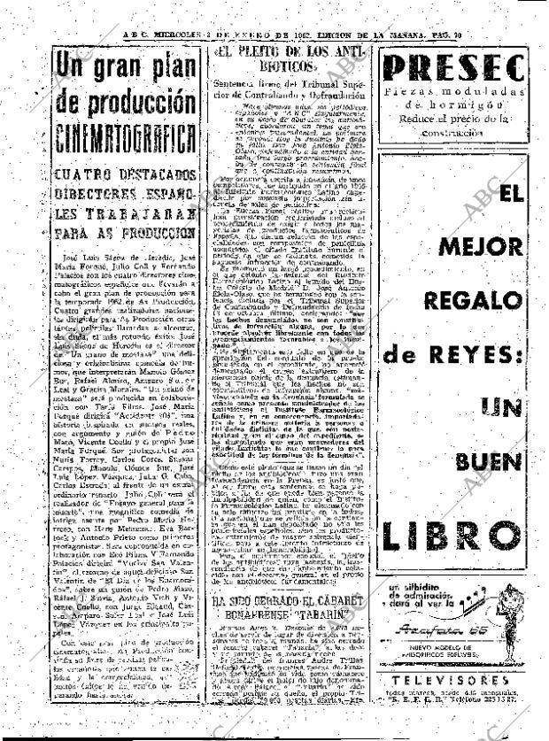 ABC MADRID 03-01-1962 página 70