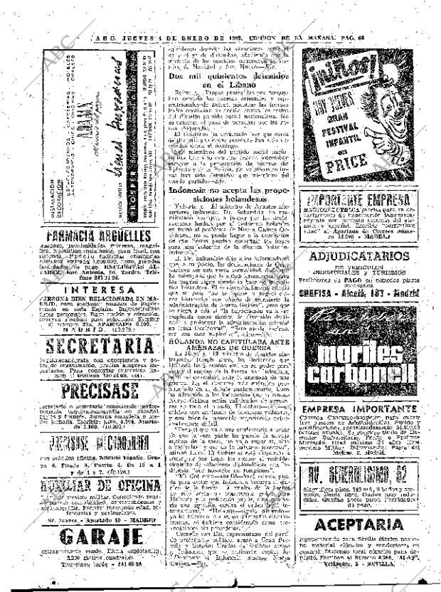 ABC MADRID 04-01-1962 página 64