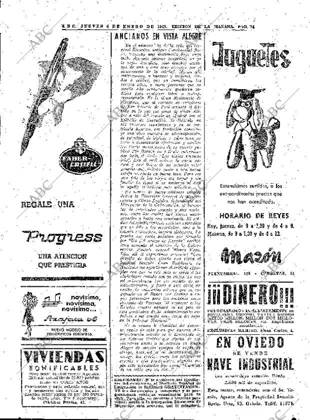ABC MADRID 04-01-1962 página 74