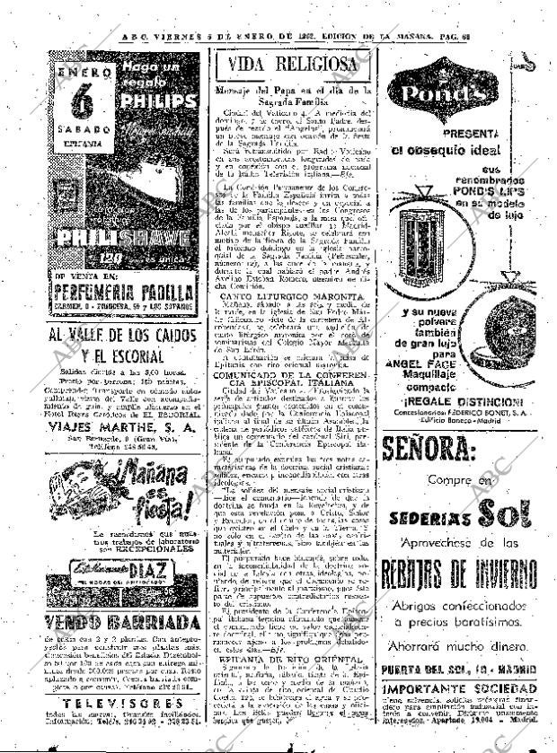 ABC MADRID 05-01-1962 página 66