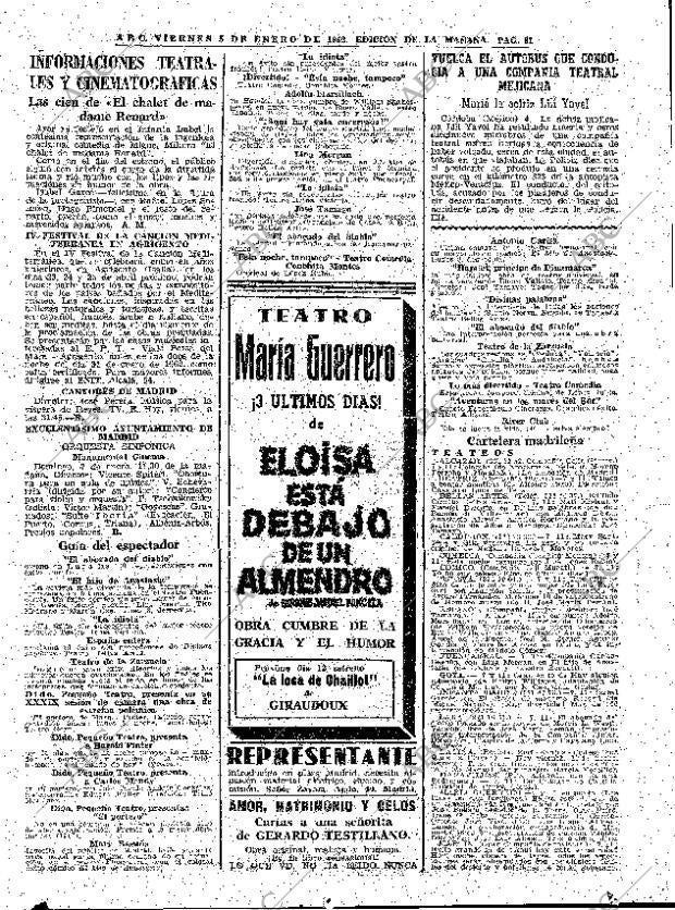 ABC MADRID 05-01-1962 página 81