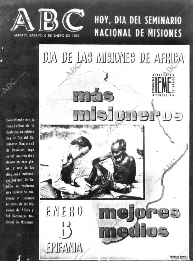 ABC MADRID 06-01-1962 página 1