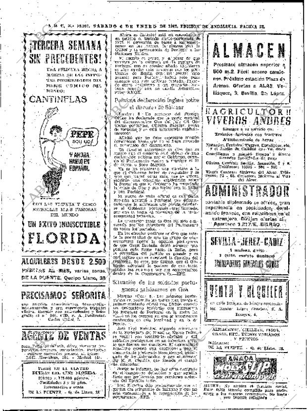 ABC SEVILLA 06-01-1962 página 22