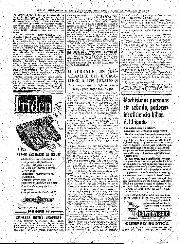 ABC MADRID 10-01-1962 página 32