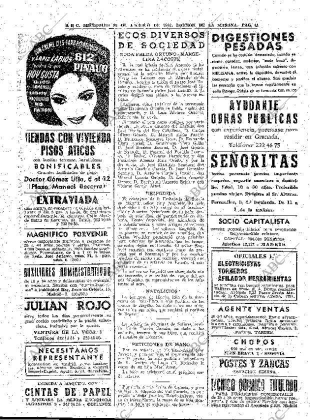 ABC MADRID 10-01-1962 página 44