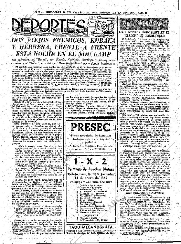 ABC MADRID 10-01-1962 página 45