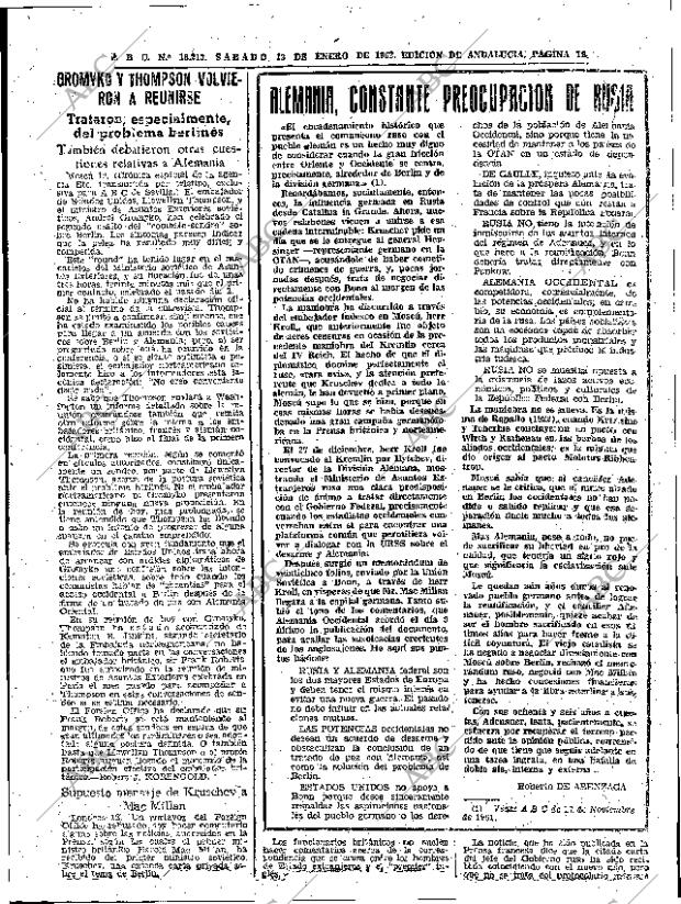 ABC SEVILLA 13-01-1962 página 19