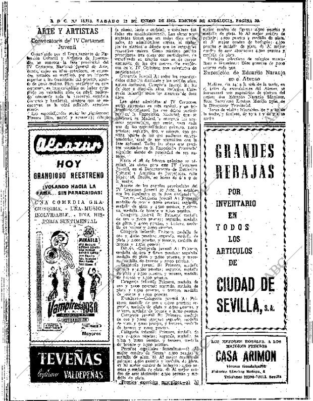 ABC SEVILLA 13-01-1962 página 30