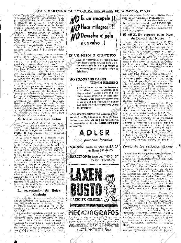 ABC MADRID 16-01-1962 página 52