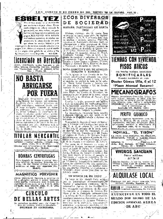 ABC MADRID 20-01-1962 página 52