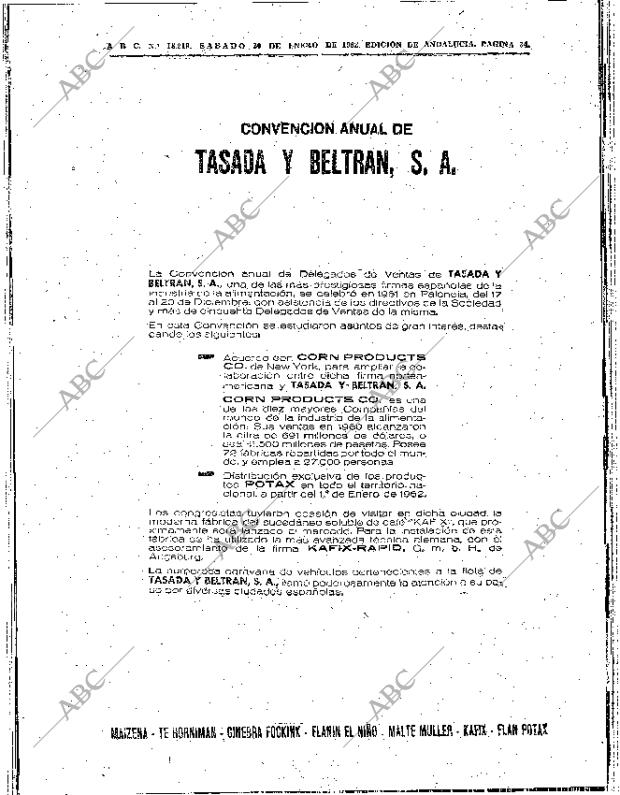 ABC SEVILLA 20-01-1962 página 34