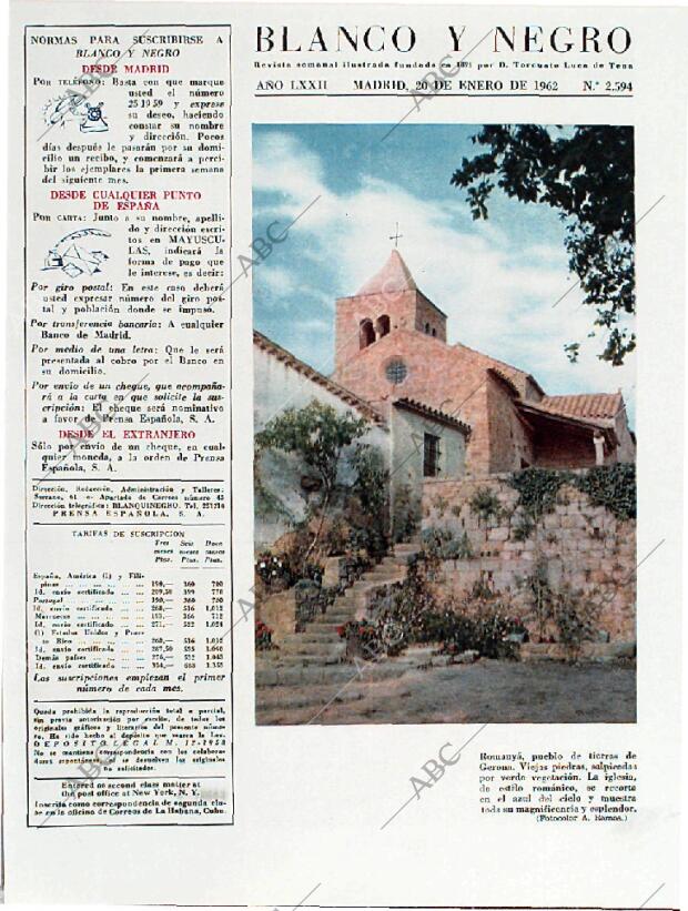 BLANCO Y NEGRO MADRID 20-01-1962 página 3
