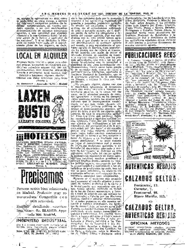 ABC MADRID 23-01-1962 página 30