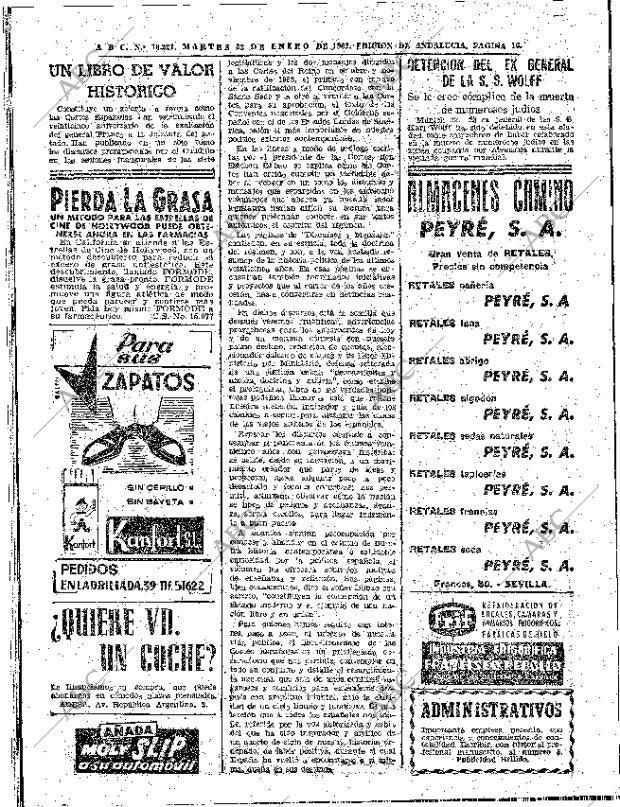 ABC SEVILLA 23-01-1962 página 16