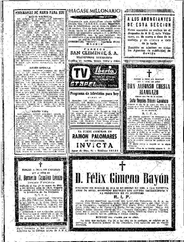 ABC SEVILLA 23-01-1962 página 42