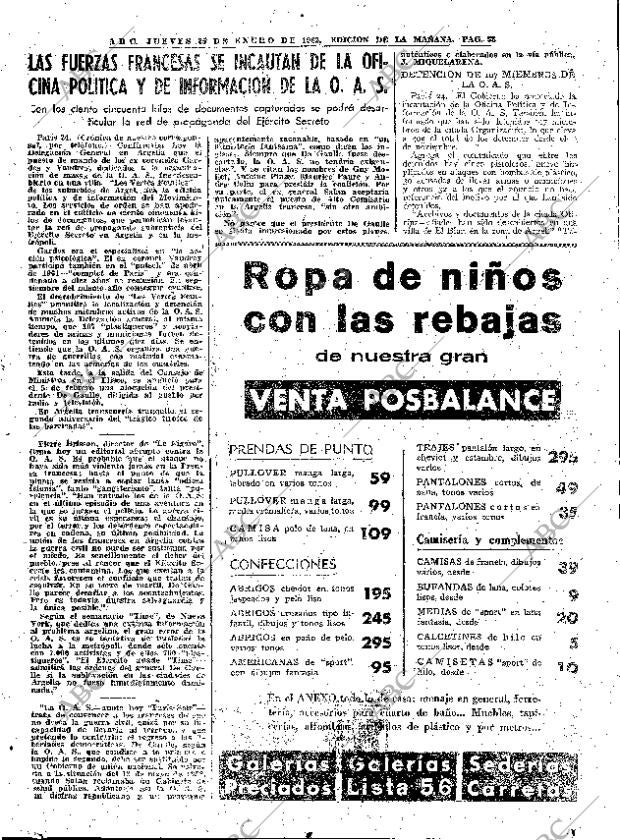 ABC MADRID 25-01-1962 página 33