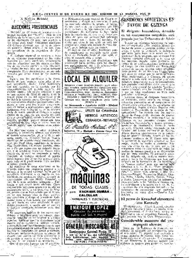 ABC MADRID 25-01-1962 página 37