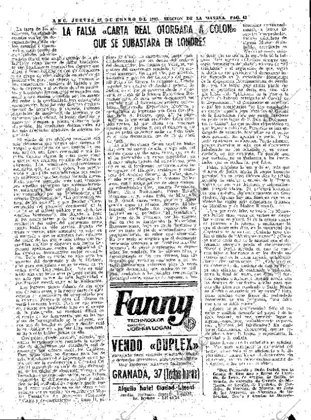 ABC MADRID 25-01-1962 página 43