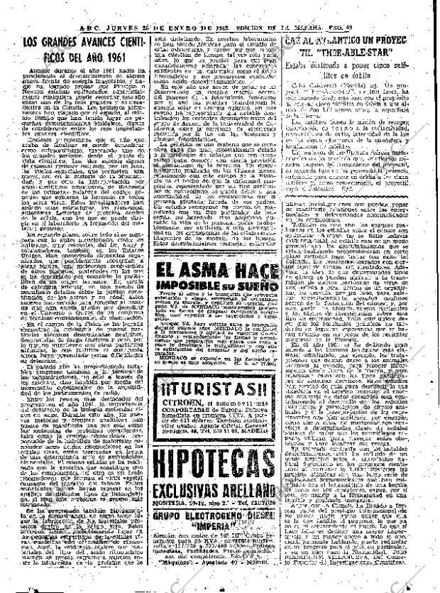 ABC MADRID 25-01-1962 página 49