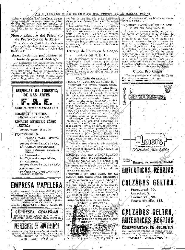 ABC MADRID 25-01-1962 página 56